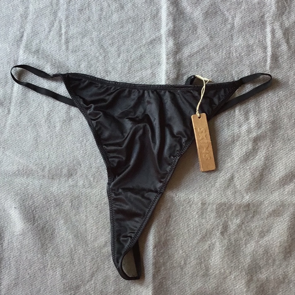 SKIMS Fits Everybody G-String Thong, color-onyx, size 2X, NWT